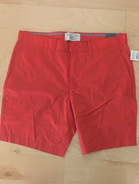 Brand New Original Penguin Red Flat-Front Men’s Shorts - Size 33